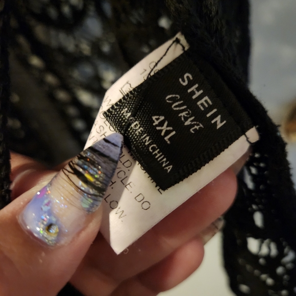 Shein black swim cover up size 4X - Picture 3 of 3